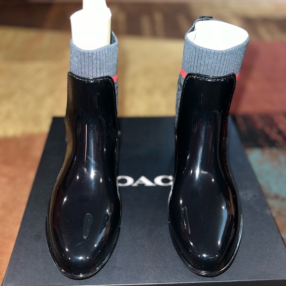 COPY - COACH RAIN BOOTIES SIZE 10 - Picture 4 of 7